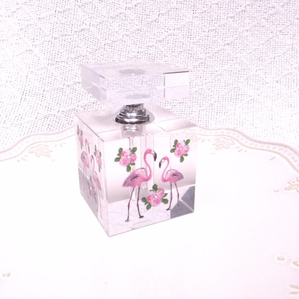 Simon Designs Flamingo Crystal Perfume Bottle - Picture 7 of 13